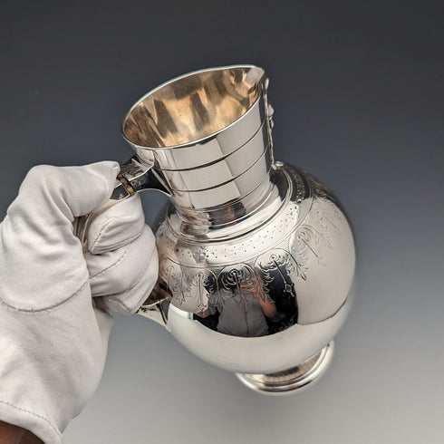 19世紀後半 英国アンティーク シルバープレート製 ウォータージャグ Martin Hall&Sons