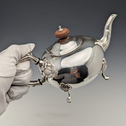 Early 20th Century British Vintage Silver Plate Bachelor Teapot