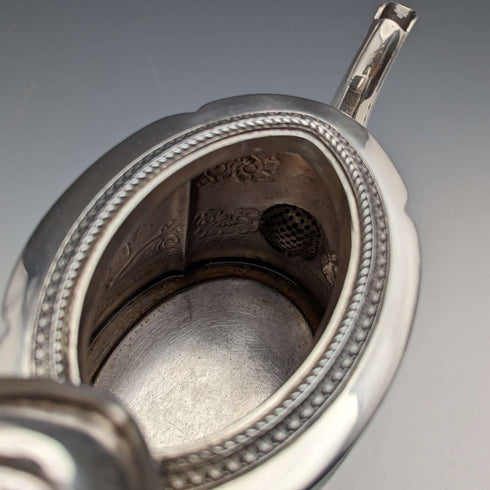 Circa 1890 British antique silver plate teapot James Dixon & Sons