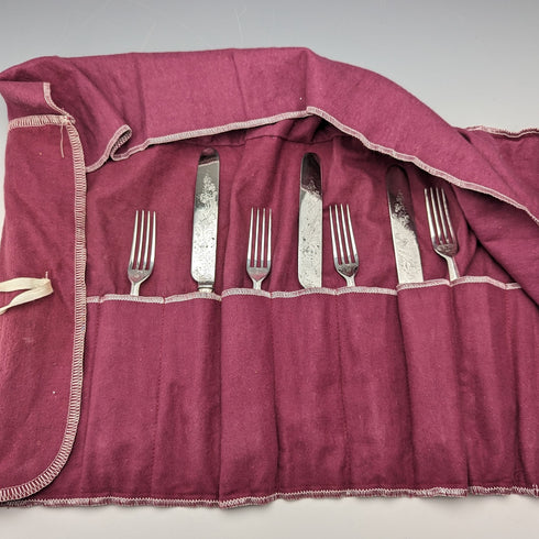 Circa 1860 British antique silver handle cutlery, 4 pairs, Harrison Brothers & Howson