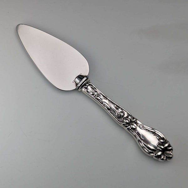 Circa 1910 American antique small cake slicer with sterling silver handle