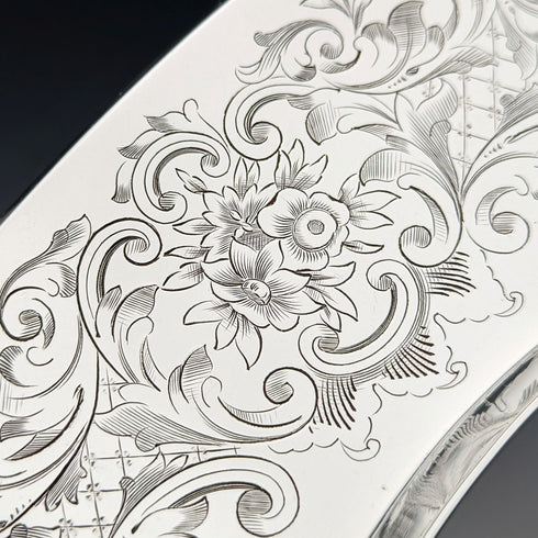 1868年 英国アンティーク シルバープレート製 クラムキャッチャー Elkington