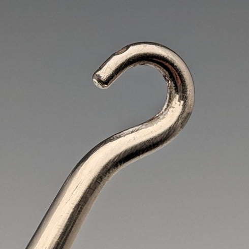 1911 British antique sterling silver handle large button hook boot hook William Vale