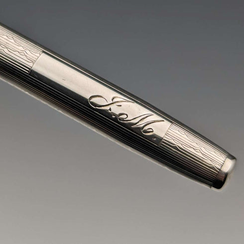 1983 British Yard O' Red Sterling Silver Push-Pull Pencil in Case