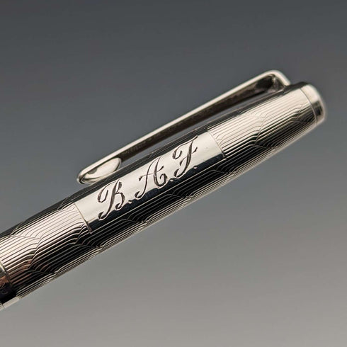 1965 British Yard O'Red Sterling Silver Push-Pull Pencil in Case