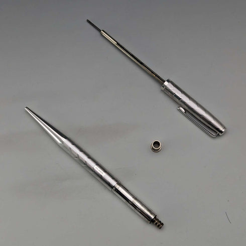1965 British Yard O'Red Sterling Silver Push-Pull Pencil in Case