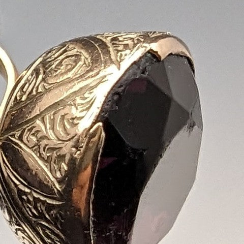 20世紀初頭頃 8ctゴールド& パープルストーンフォブ ネックレス