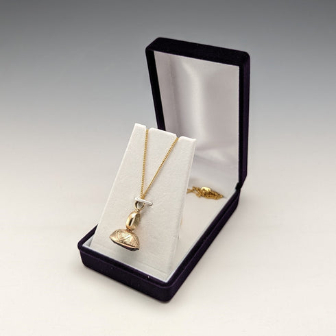 20世紀初頭頃 8ctゴールド& パープルストーンフォブ ネックレス