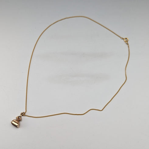 20 世紀初英國古董 9 克拉黃金與紅石項鍊