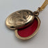 1987 British Vintage 9ct Gold Oval Locket Pendant Necklace