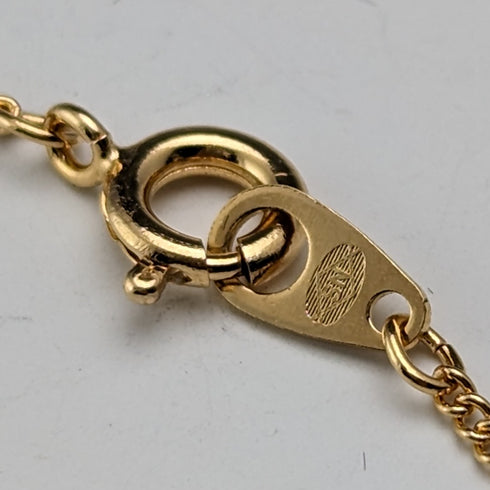 英国ヴィンテージ 9ctゴールド オクタゴン型ロケットペンダント ネックレス