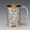 Antique British silver plate mug from Deykin & Sons, circa 1900