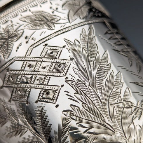 1900年頃 英国アンティーク シルバープレート製 マグカップ Deykin&Sons