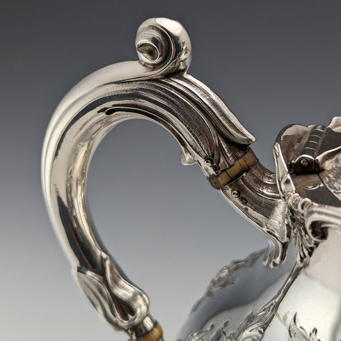 1868年 英国アンティーク 純銀製 ティーポット 815g Robert Harper