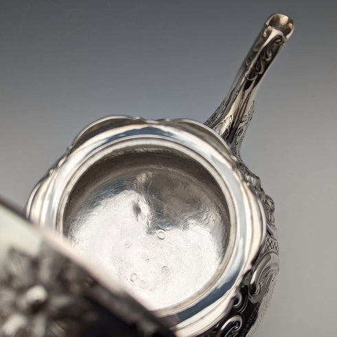 1868 British antique sterling silver teapot 815g Robert Harper