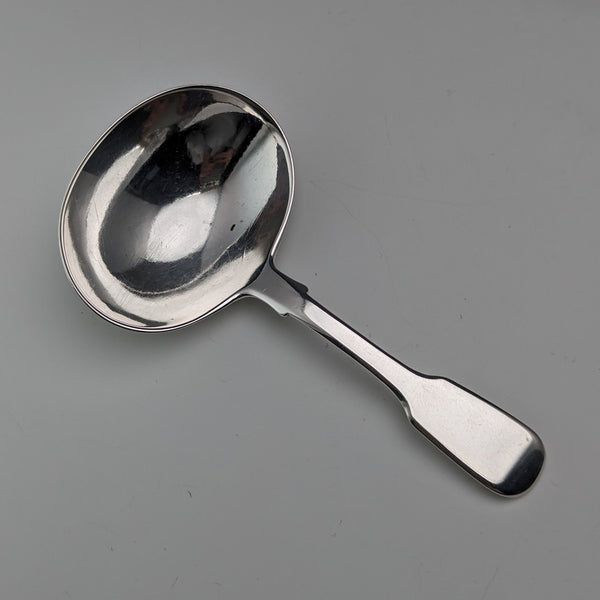 1835 British antique sterling silver tea caddy spoon by John, Henry & Charles Lias