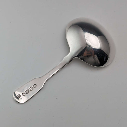 1835 British antique sterling silver tea caddy spoon by John, Henry & Charles Lias