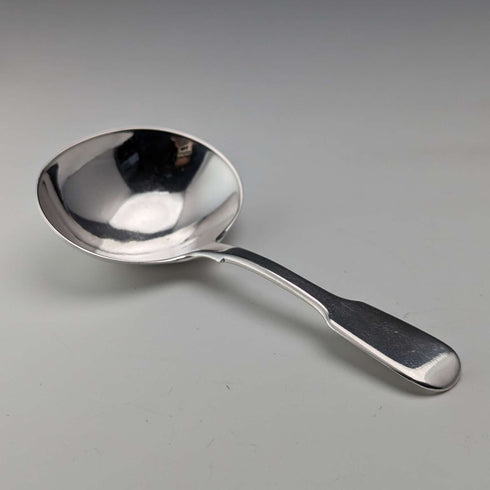 1835 British antique sterling silver tea caddy spoon by John, Henry & Charles Lias