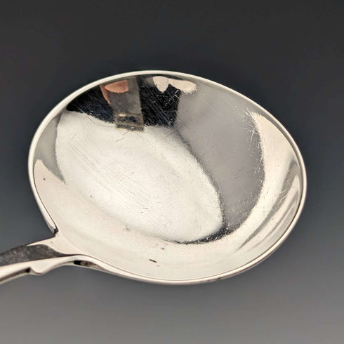 1835 British antique sterling silver tea caddy spoon by John, Henry & Charles Lias