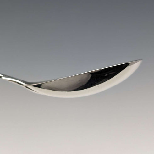 1850 British antique sterling silver tea caddy spoon Chawner & Co.