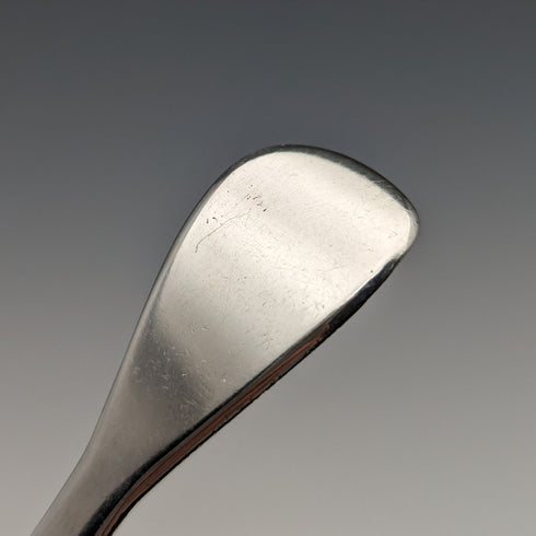 1850 British antique sterling silver tea caddy spoon Chawner & Co.