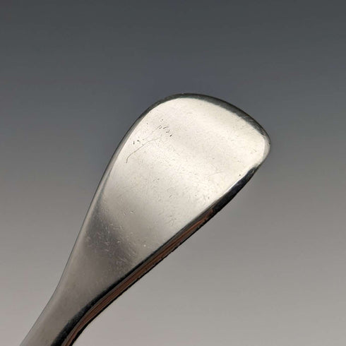 1850 British antique sterling silver tea caddy spoon Chawner & Co.