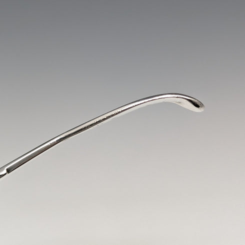 1850 British antique sterling silver tea caddy spoon Chawner & Co.