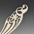 1911 British antique sterling silver serving spoon pair 104g Martin, Hall & Co