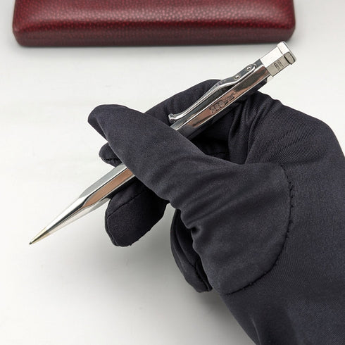 1959 British Yard O'Red Sterling Silver Hexagonal Propelled Pencil in Case