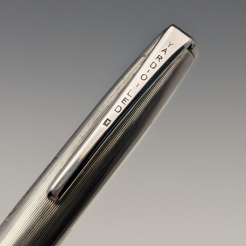 1961 British Yard O' Red Sterling Silver Push-Pull Pencil in Case