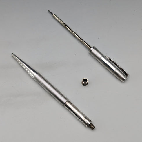 1961 British Yard O' Red Sterling Silver Push-Pull Pencil in Case