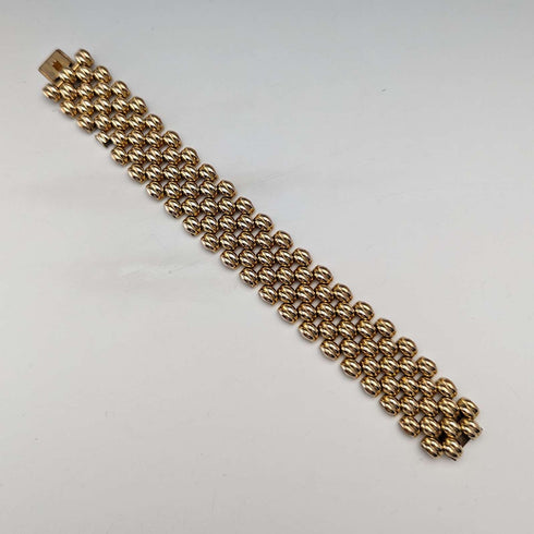 Swiss Vintage Gold Plated Panther Link Bracelet