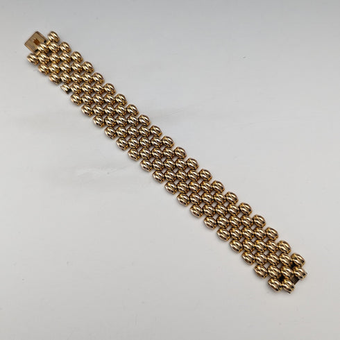 スイス ヴィンテージ ゴールドプレート製 パンサーリンク ブレスレット
