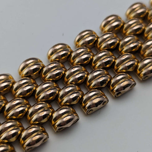 Swiss Vintage Gold Plated Panther Link Bracelet