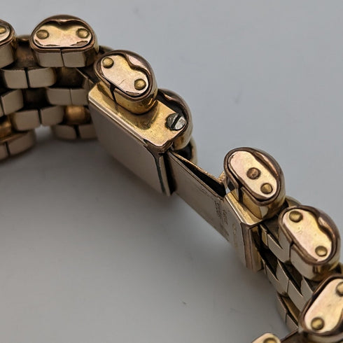 スイス ヴィンテージ ゴールドプレート製 パンサーリンク ブレスレット