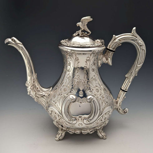 Vintage British silver plate tea/coffee set James Dixon & Sons
