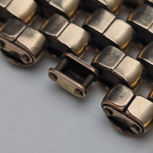 スイス ヴィンテージ ゴールドプレート製 パンサーリンク ブレスレット