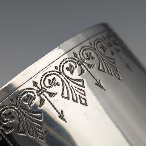 法國古董 950 純銀餐巾環一對 86 克