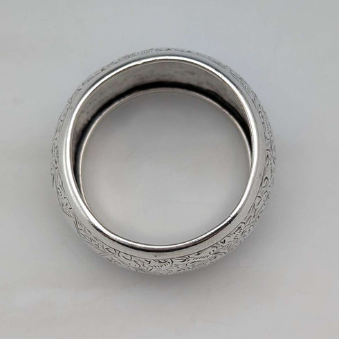 Anillo para servilleta de plata de ley, antiguo, británico, de 1886, 22 g
