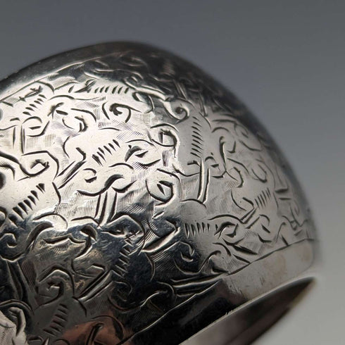 Anillo para servilleta de plata de ley, antiguo, británico, de 1886, 22 g