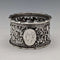 1897 British antique sterling silver openwork napkin ring, 27g, Thomas Hayes