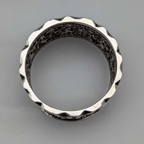 1897 British antique sterling silver openwork napkin ring, 27g, Thomas Hayes