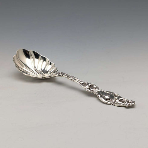 1900年頃 米国アンティーク 純銀製 デザートスプーン 36g Whiting Manufacturing
