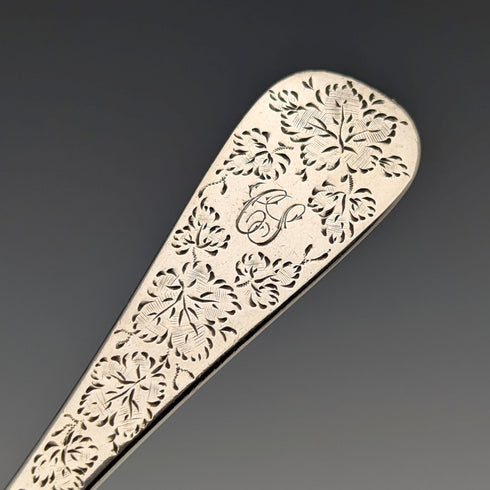 Circa 1895 British antique sterling silver butter knife 48g Wakely & Wheeler