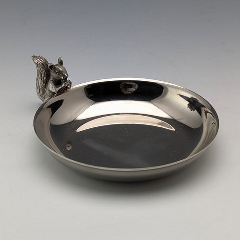 英国ヴィンテージ シルバープレート製 リス装飾 ナッツディッシュ M&R