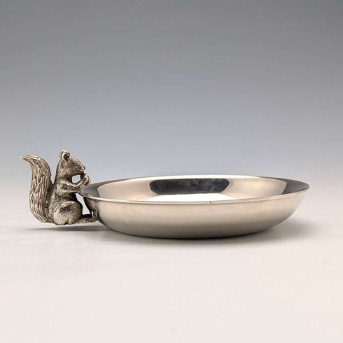 英国ヴィンテージ シルバープレート製 リス装飾 ナッツディッシュ M&R