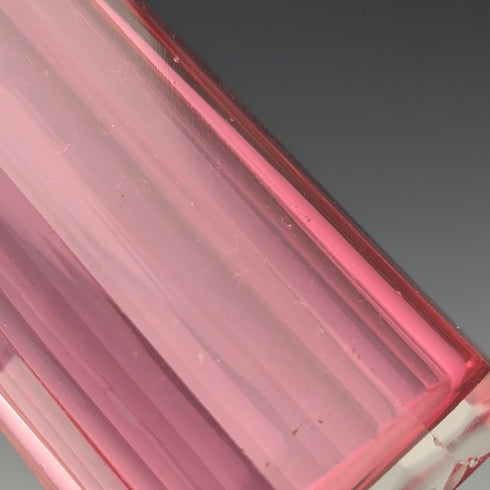 1910 British antique cranberry glass sugar caster with pure silver lid, Hukin & Heath