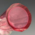 1910 British antique cranberry glass sugar caster with pure silver lid, Hukin & Heath