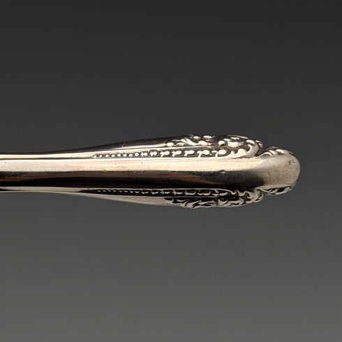 1901 British antique pure silver handled hat brush, Walker & Hall