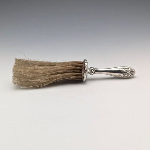 1901 British antique pure silver handled hat brush, Walker & Hall